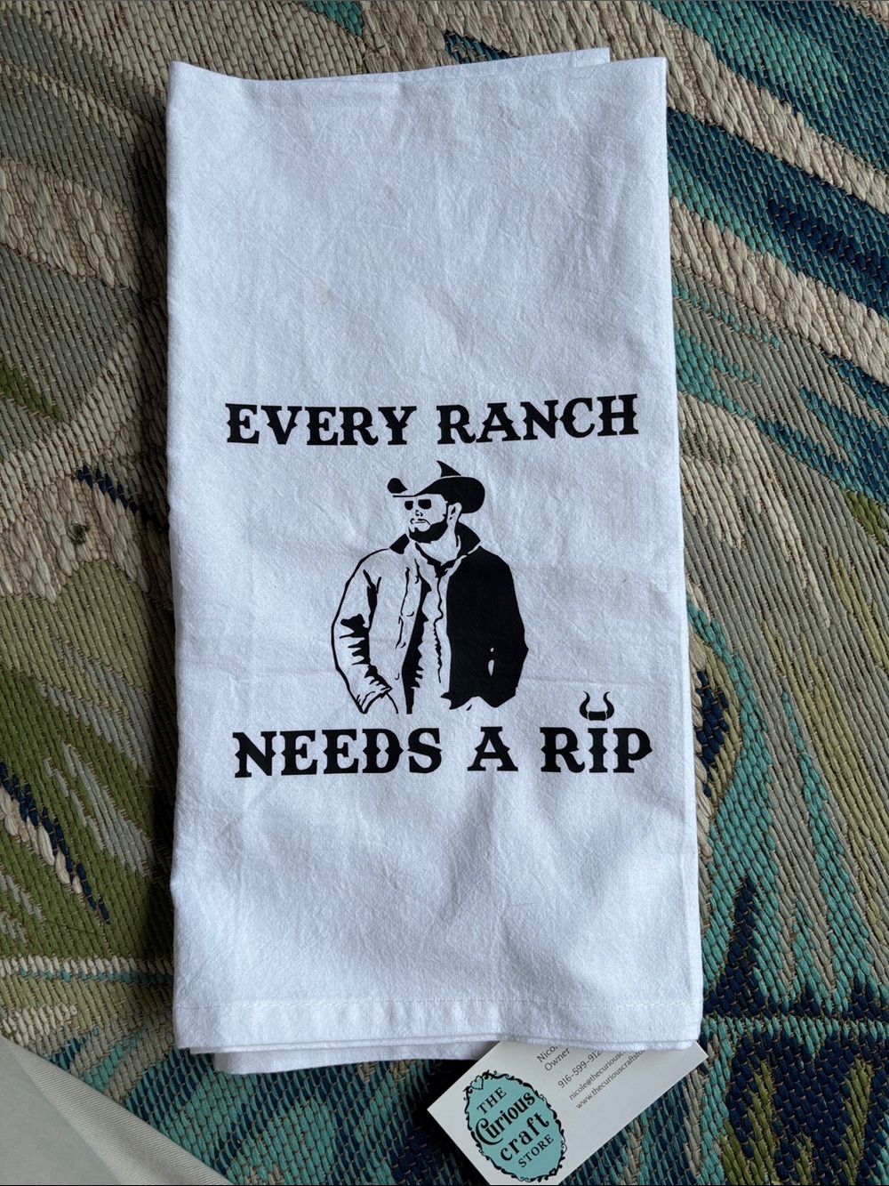 Every Ranch Needs a Rip White Cotton Kitchen Towel